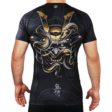 Ground Game Rashguard Herren Kurzarm ONI Samurai L