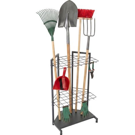 Garden tool rack steel holds 34 tools anthracite 229384367 (1/5)