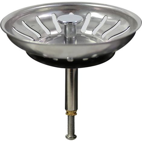 Bouchon Evier Cuisine Inox - Filtre Evier Cuisine Universel Bonde Evier avec Grille Evier Cuisine Antiblocage, Panier pour Evier Inox Vidange Rapide (1/3)