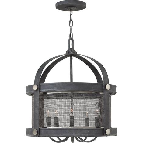 Kronleuchter Deckenlampe Pendelleuchte Esszimmerleuchte Zink H 55,2 cm 5 Flammig (1/5)