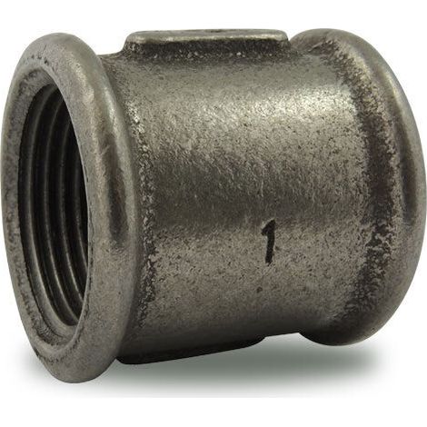 MANCHON FEMELLE/FEMELLE EN FONTE MALLEABLE, NOIR 1 - MANCHON FEMELLE/FEMELLE EN FONTE MALLEABLE, NOIR 1