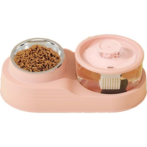 Distributeur d'eau pour chats, mangeoire automatique  Aliments et accessoires pour animaux (rose)-AquaForge (1/5)