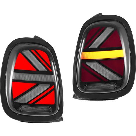 Juego de luces traseras, intermitentes secuenciales LED, diseño impermeable, ahumado con detalles en negro. (1/2)