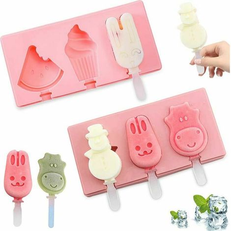 Moule À Crème Glacée, Moules À Glace En Silicone, Moules À Crème Glacée Bricolage, Réutilisable Popsicle Moules En Silicone, Moulle Esquimaux Silicone Glaces À Leau Pour Enfants Et Adultes (1/5)