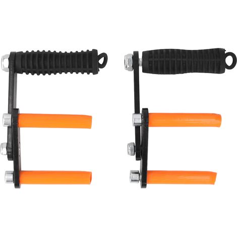 Lot de 2 porte-panneaux en acier inoxydable 420 pour levage de plaques, bois, vitre et plaque de plâtre, capacité 115 kg, ouverture 53 mm, épaisseur 5 mm, poignée de transport et de tirage (1/5)