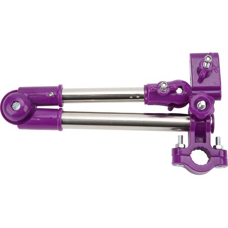 Support de parasol en acier inoxydable pour vélo, rotatif à 360°, support de parasol d'extérieur, parasol pour poussette, violet (1/5)