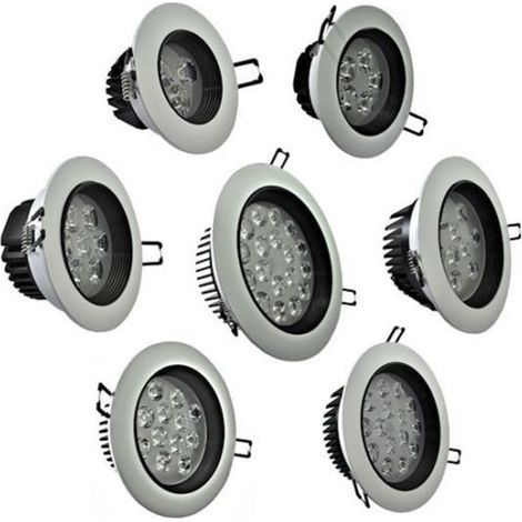 Faretto led incasso rotondo controssoffitatura freddo 3w 5w 9w 18w bianco