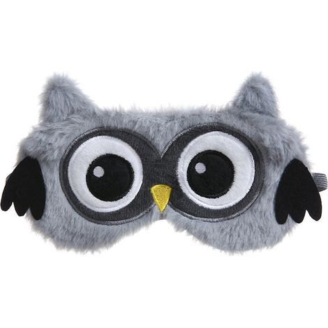 masque De Sommeil En Peluche De Hibou (19 11cm, Gris), 3d Peluche Enfants Nuit Masque Mignon Drle Dessin Anim Enfants Sommeil Masque Adulte Somme (1/5)