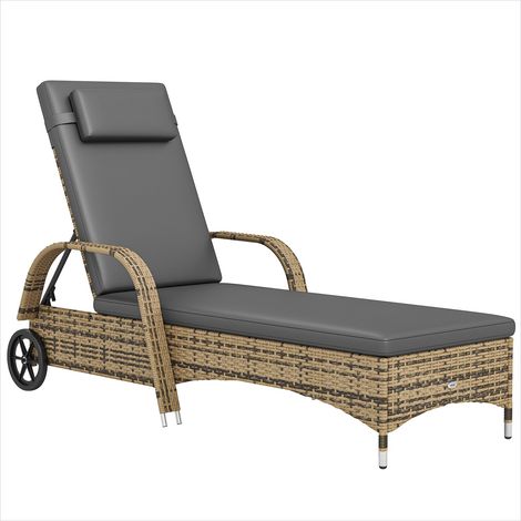Mobilier de jardin en rotin Bain de soleil 200 cm résine tressée (1/5)
