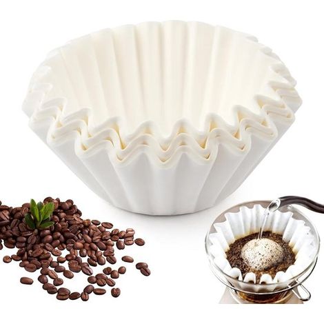 Lot de 100 filtres à café blancs VVGoods, sachets de 60/110 mm, pour la maison, le café et le bureau. (1/5)
