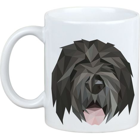 Terrier nero russo, Terrier nero russo - tazza con foto e scritta cane geometrico Art-Dog (1/5)