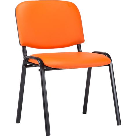 Sedia impilabile Ken similpelle arancione (1/5)