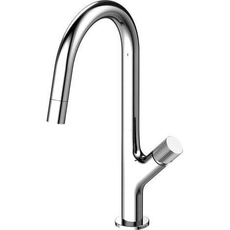 Mitigeur d'évier de cuisine avec douche à 2 jets Paini Cox Grip 7GCR591FU2  Chromé