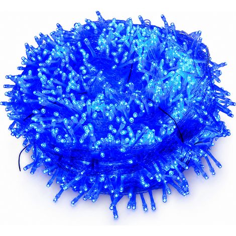 Guirlande Lumineuse LED Bleue Étanche Extérieur, 1000 LED pour Décoration de Noël (1/5)