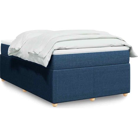 Cama box spring con colchón tela azul 120x190 cm vidaXL (1/5)