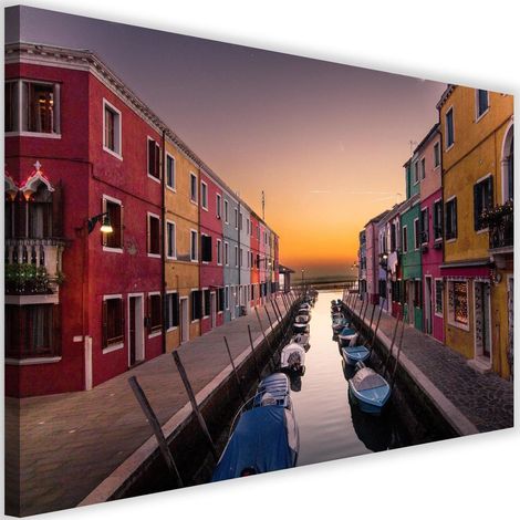 Tableau sur toile Venise Canal Ville Italie 90x60 (1/5)
