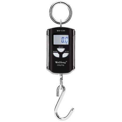 Balance de grue electronique portable plage precise 200 kg / 100 g, cadre argente (1/4)