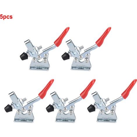 Pince à bascule en fer galvanisé, fixation rapide, Type Vertical, capacité de maintien de la main, 5 pièces (1/5)