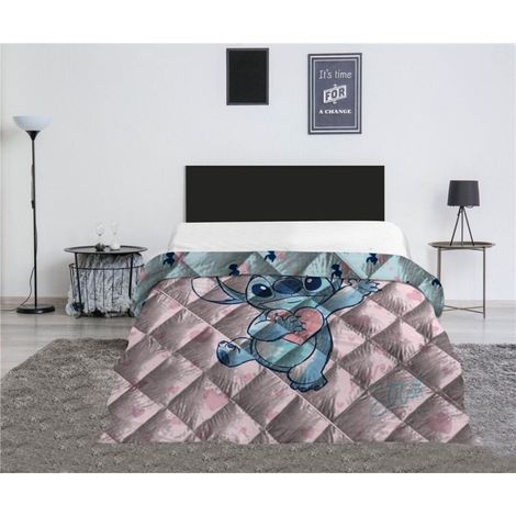 Filiyano-Couvre-lit matelassé en forme de cœur Disney Lilo et Stitch, housse de couette 240x220 cm