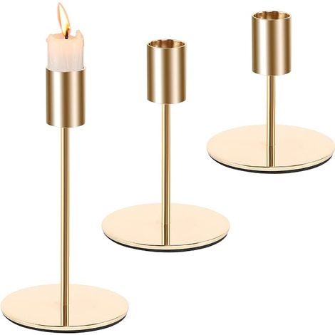 Candlestick Candle Holder 8.5 cm, Candle Holders Wedding Decoration Vintage Candlesticks Cones Candlestick Living Room, Table Home Christmas Dinner Ornaments (1/5)
