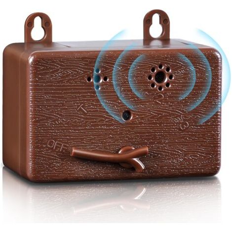 QORVA-Dispositif anti-aboiements pour chien, 3 niveaux réglables, portée sonore de 15 m, convient pour une utilisation en intérieur et en extérieur, marron