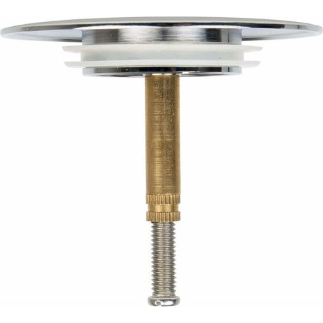 Bouchon De Baignoire - Laiton Chromé 72 mm - Hauteur Réglable 32 À 52 mm - Joint Silicone Inclus (1/5)