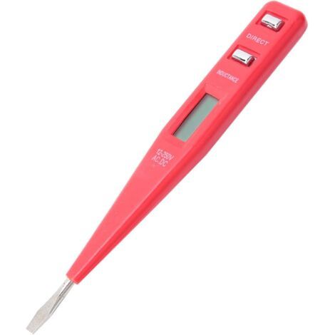 Stylo de détection d'électricité AC/DC, détecteur de testeur de Tension sans Contact, testeur de Tension d'affichage numérique Multifonction 12-250V / 12-55V avec écran LCD (1/5)