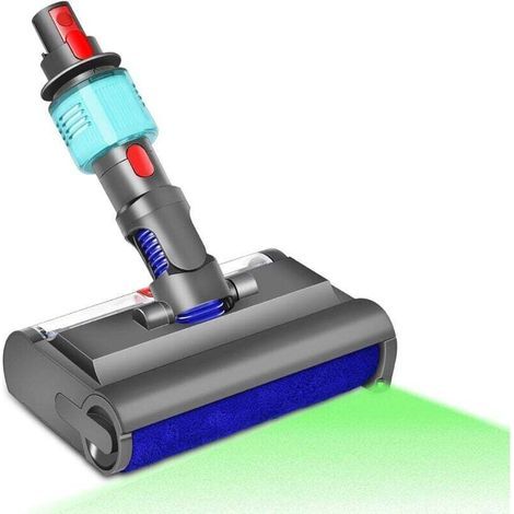 Alovez – Brosse lavante pour Dyson V7 V8 V10 V11 V15 – Rouleau en fibre absorbante – Nettoyage humide et sec – Lumière verte pour détection des salissures (1/4)