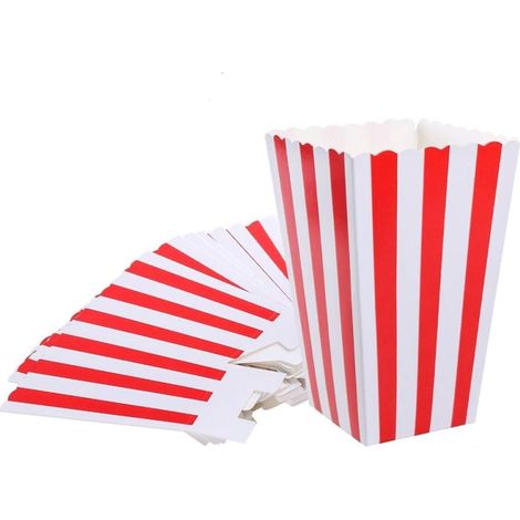 Boîte À Popcorn En Papier - Résistante À La Graisse - Pour Fêtes, Soirées Cinéma Et Événements Festifs - 24 Pièces (1/5)