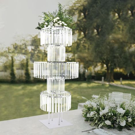 5 Etagen Eisvorhang Kristallflorist, luxuriöse Dekorationsflorist für Hochzeiten, Geburtstagsfeier und Heimdekoration
