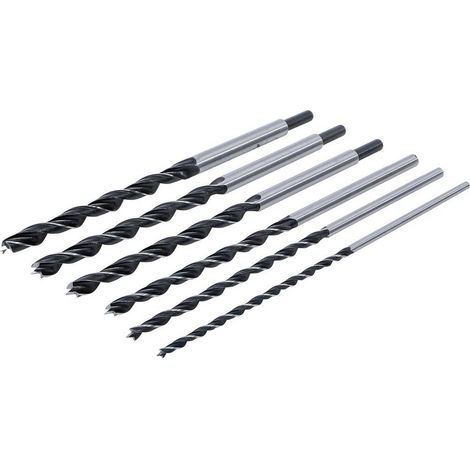 Jeu de Mèches Bois 6-14 mm - 6 pcs - Acier Durable - Perçage Précis et Efficace, Pro - D-Work (1/5)