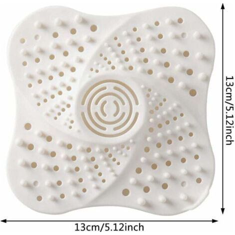 2 pièces attrape cheveux douche,filtre a cheveux pour douche avec Ventouse tamis evier bouchon baignoire anti cheveux filtre bonde douche filtre baignoire pour Cuisine lavabo salle de bain (1/4)