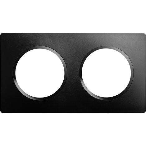 DEBFLEX - CASUAL EVO PLAQUE DE FINITION 2 POSTES NOIR INTENSE