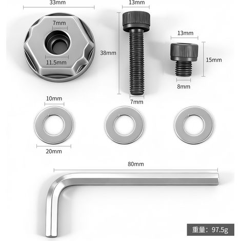 Adaptateur pour outil oscillant, convertit la lame d'outil oscillant Starlock en adaptateur universel pour lame d'outil OIS