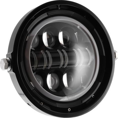7-Zoll-Retro-LED-Scheinwerfer, Fern- und Abblendlicht, Tagfahrlicht, universell für Motorräder (1/5)