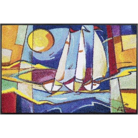 Paillasson SALOME 50x75 multicolore tissé motif fresque
