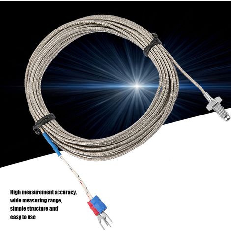 Sonde de température filetage M6 BSW 5 m câble thermocouple type K mesure précise (1/5)