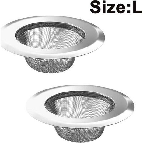 Filtro di scarico per lavello da cucina in acciaio inox - Confezione da 2 (1/5)