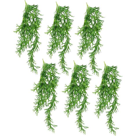 Pack of 6 x 80cm Hanging Artificial Staghorn Fern - Premium Quality (1/4)