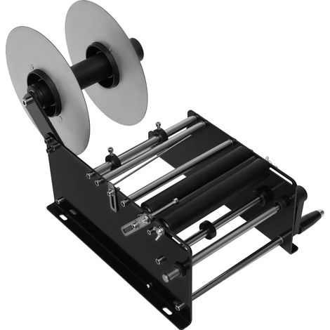 Máquina etiquetadora, ancho de etiqueta ajustable, alta precisión, color negro. (1/2)