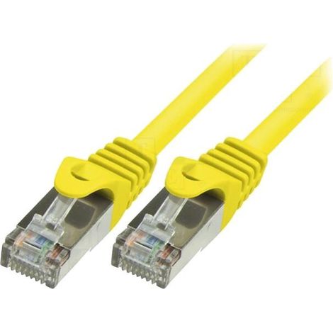 Cordon raccordement F-UTP Cat.5e Jaune - 2m