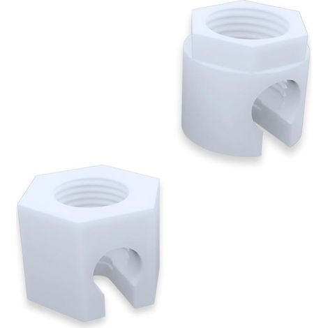 2 Replacement Nuts for Compatible with Jet, Spirit, Easy, Crystal, Terra, Duo, Fizzi 1.0 & 2.0 - Soda Maker Accessories, Leaks, Sparkling Water Maker, Hose Connector (1/5)