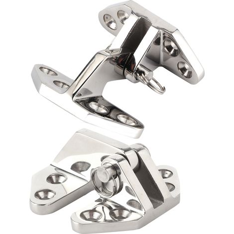 2 pièces Charnière de Trappe Marine en Acier Inoxydable 316, Pivot Amovible, Poli Miroir, Quincaillerie pour Bateau (1/5)