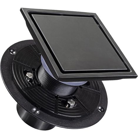 Siphon de sol carré 10 cm (4 pouces) pour salle bain, facile (1/5)