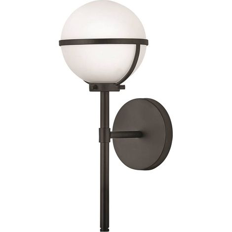 Elstead Hinkley Hollis Lampada da parete per bagno nera, IP44 (1/5)