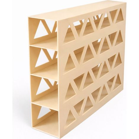 Organisateur de rouleaux de cuisine, boîte en papier aluminium beige, 4 compartiments