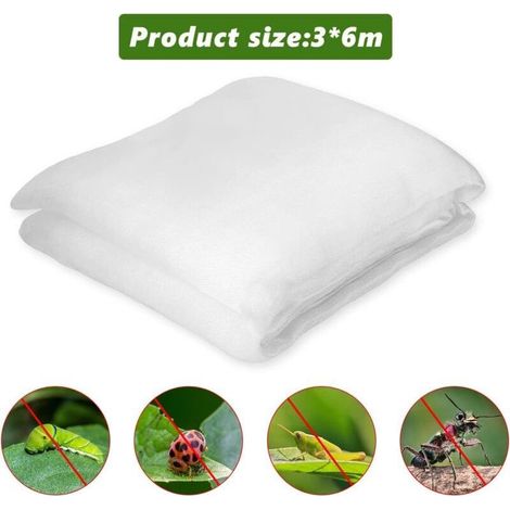 Insektennetz für Gemüsegärten 3 x 6 m, Schutznetz für Gemüsegärten, Gartennetz geeignet zum Schutz von Pflanzen, Blumen, Gemüse und Obst (1/5)