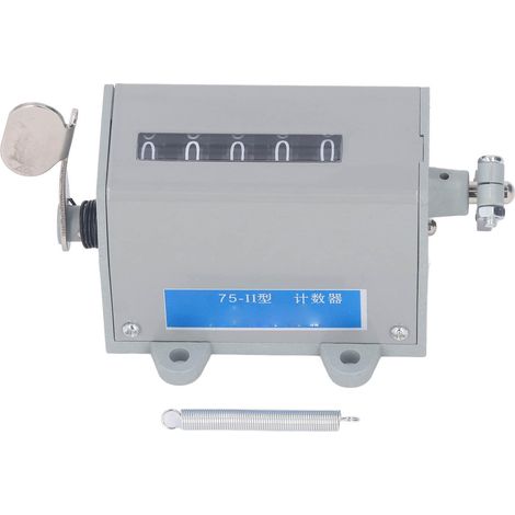 Compteur mécanique manuel 5 chiffres 220V pour industrie, machine RPM à comptage par traction (1/5)