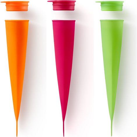 lékué 3400200suru004 Pack 3 Un. Stampo per ghiaccio silicone multicolore 4 x 4.8 x 20.2 cm 3 Unità (S) (1/4)
