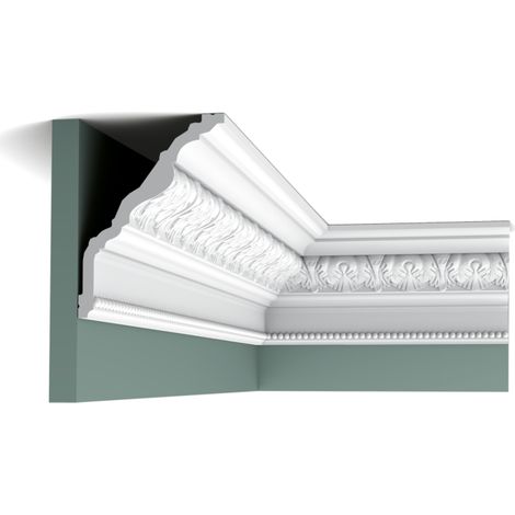 Cornisa alta con hojas de acanto - Orac Decor - L200xP13xH17.6cm - C219 (1/5)